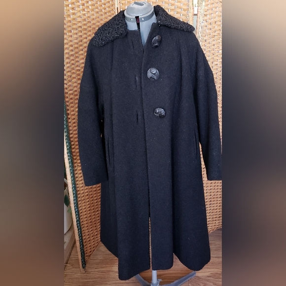 SALE 💣 1950 Katzman Big Button Coat - Picture 1 of 12